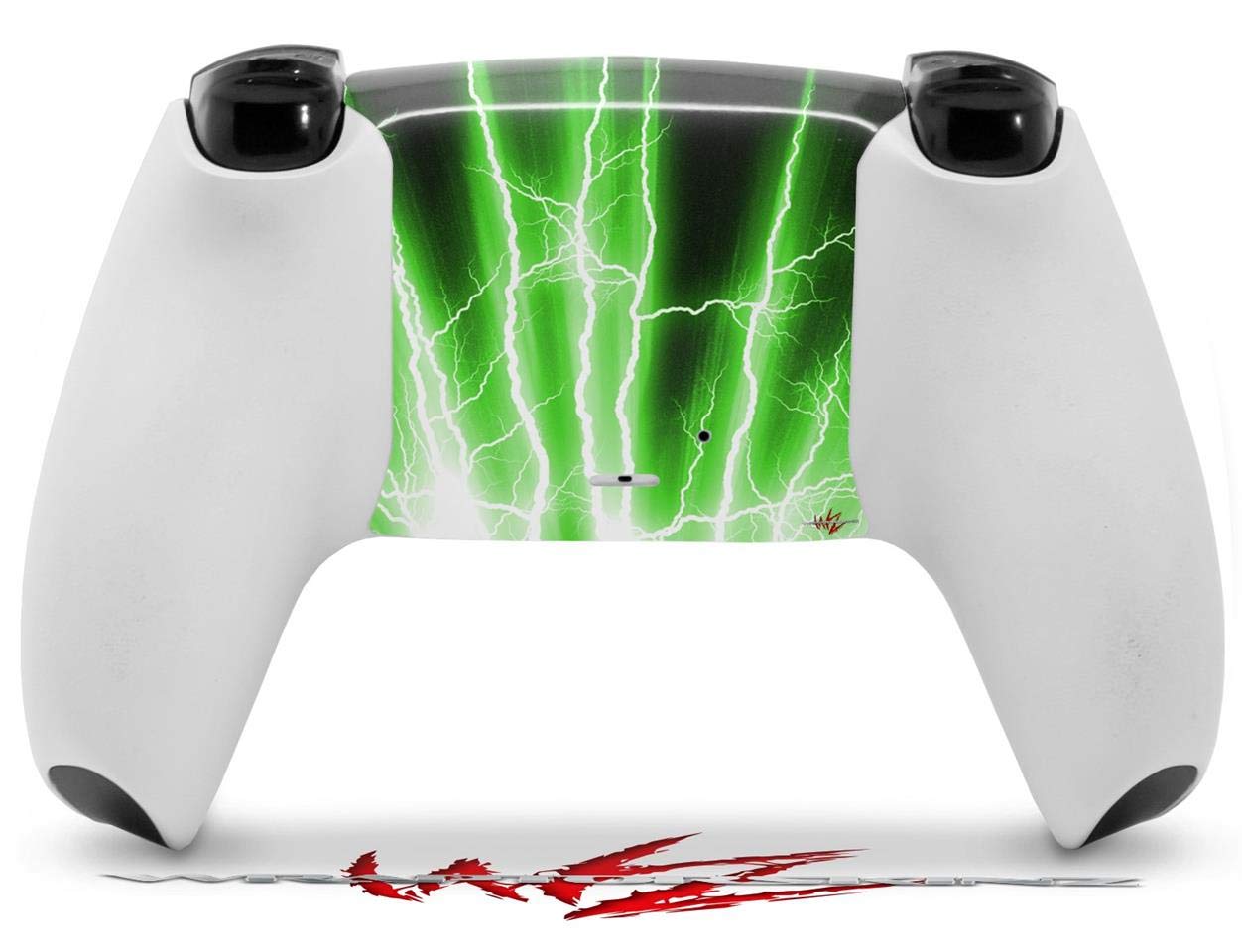 WraptorSkinz Skin Wrap compatible with Sony PS5 DualSense Controller Lightning Green (CONTROLLER NOT INCLUDED)