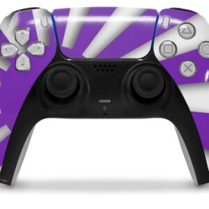 WraptorSkinz Skin Wrap compatible with Sony PS5 DualSense Controller Rising Sun Japanese Flag Purple (CONTROLLER NOT INCLUDED)