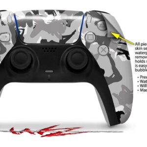 WraptorSkinz Skin Wrap compatible with Sony PS5 DualSense Controller Sexy Girl Silhouette Camo Gray (CONTROLLER NOT INCLUDED)