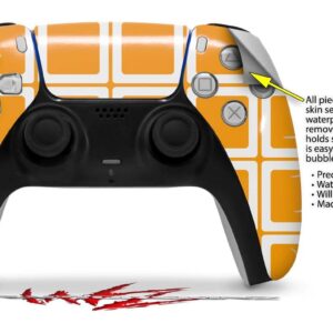 WraptorSkinz Skin Wrap compatible with Sony PS5 DualSense Controller Squared Orange (CONTROLLER NOT INCLUDED)