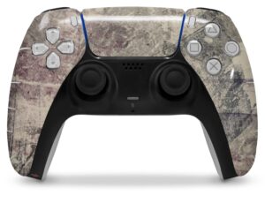 wraptorskinz skin wrap compatible with sony ps5 dualsense controller pastel abstract gray and purple (controller not included)