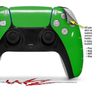 WraptorSkinz Skin Wrap compatible with Sony PS5 DualSense Controller Solids Collection Green (CONTROLLER NOT INCLUDED)