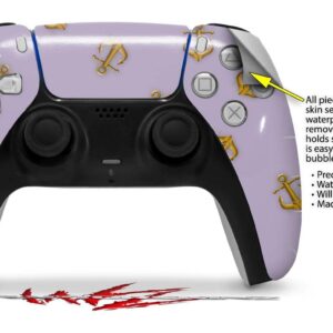 WraptorSkinz Skin Wrap compatible with Sony PS5 DualSense Controller Anchors Away Lavender (CONTROLLER NOT INCLUDED)