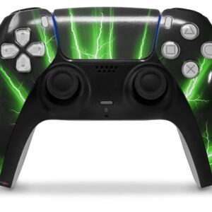 WraptorSkinz Skin Wrap compatible with Sony PS5 DualSense Controller Lightning Green (CONTROLLER NOT INCLUDED)