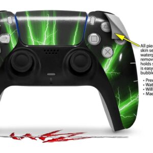 WraptorSkinz Skin Wrap compatible with Sony PS5 DualSense Controller Lightning Green (CONTROLLER NOT INCLUDED)