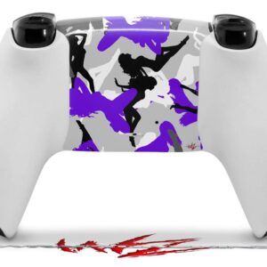 WraptorSkinz Skin Wrap compatible with Sony PS5 DualSense Controller Sexy Girl Silhouette Camo Purple (CONTROLLER NOT INCLUDED)