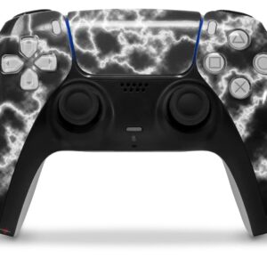 WraptorSkinz Skin Wrap compatible with Sony PS5 DualSense Controller Electrify White (CONTROLLER NOT INCLUDED)