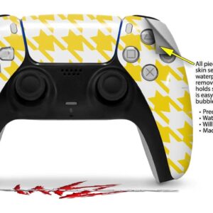 WraptorSkinz Skin Wrap compatible with Sony PS5 DualSense Controller Houndstooth Yellow (CONTROLLER NOT INCLUDED)