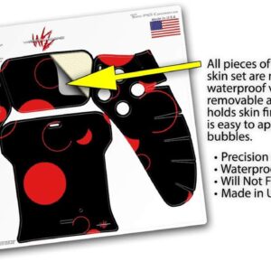 WraptorSkinz Skin Wrap compatible with Sony PS5 DualSense Controller Lots of Dots Red on Black (CONTROLLER NOT INCLUDED)