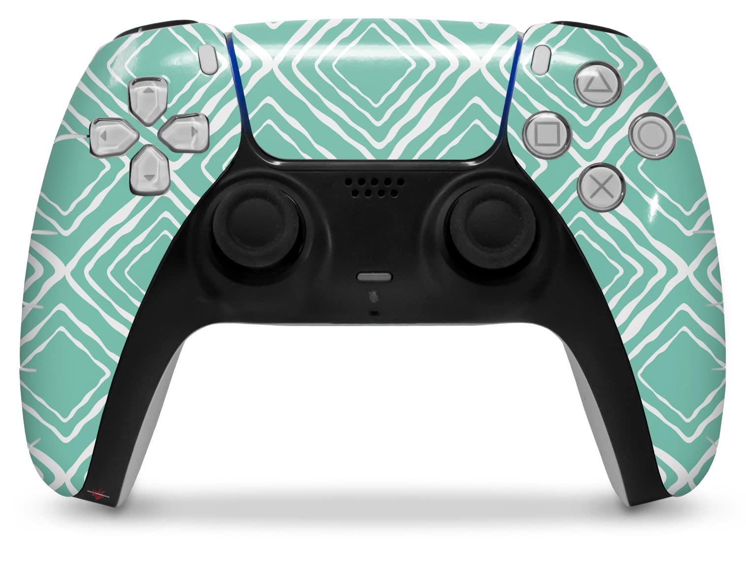 WraptorSkinz Skin Wrap compatible with Sony PS5 DualSense Controller Wavey Seafoam Green (CONTROLLER NOT INCLUDED)