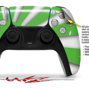 WraptorSkinz Skin Wrap compatible with Sony PS5 DualSense Controller Rising Sun Japanese Flag Green (CONTROLLER NOT INCLUDED)