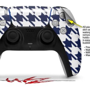 WraptorSkinz Skin Wrap compatible with Sony PS5 DualSense Controller Houndstooth Navy Blue (CONTROLLER NOT INCLUDED)