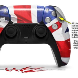 WraptorSkinz Skin Wrap compatible with Sony PS5 DualSense Controller Union Jack 01 (CONTROLLER NOT INCLUDED)