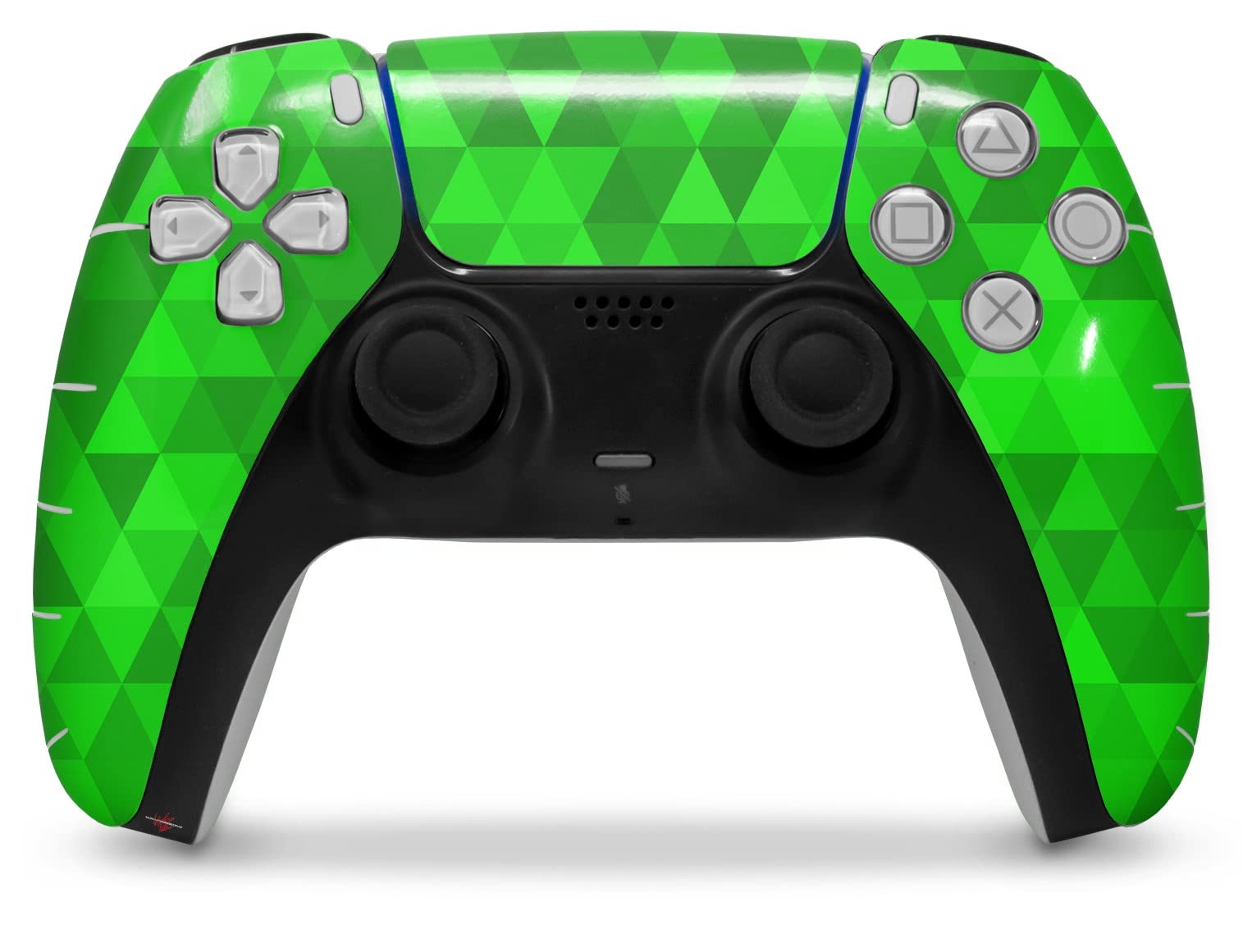 WraptorSkinz Skin Wrap compatible with Sony PS5 DualSense Controller Triangle Mosaic Green (CONTROLLER NOT INCLUDED)