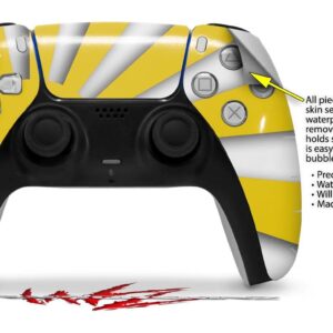 WraptorSkinz Skin Wrap compatible with Sony PS5 DualSense Controller Rising Sun Japanese Flag Yellow (CONTROLLER NOT INCLUDED)