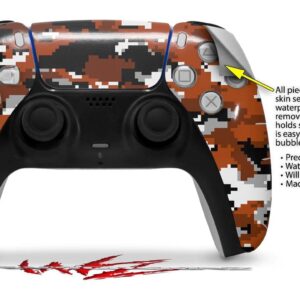 WraptorSkinz Skin Wrap Compatible with Sony PS5 DualSense Controller WraptorCamo Digital Camo Burnt Orange (Controller NOT Included)