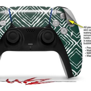 WraptorSkinz Skin Wrap compatible with Sony PS5 DualSense Controller Wavey Hunter Green (CONTROLLER NOT INCLUDED)