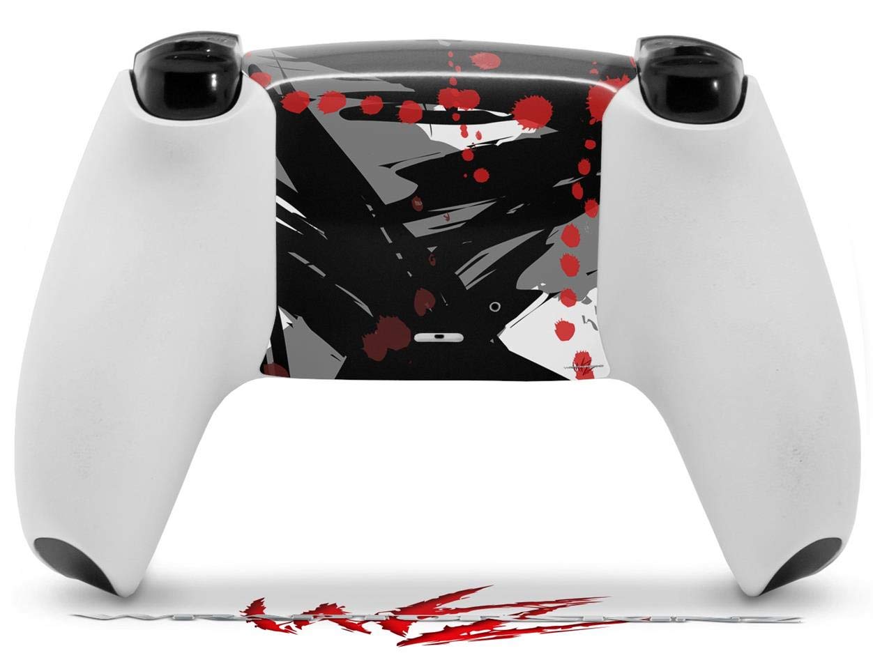 WraptorSkinz Skin Wrap compatible with Sony PS5 DualSense Controller Abstract 02 Red (CONTROLLER NOT INCLUDED)