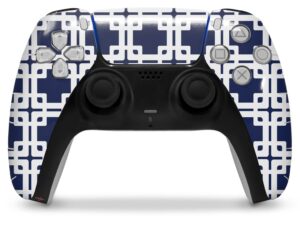 wraptorskinz skin wrap compatible with sony ps5 dualsense controller boxed navy blue (controller not included)