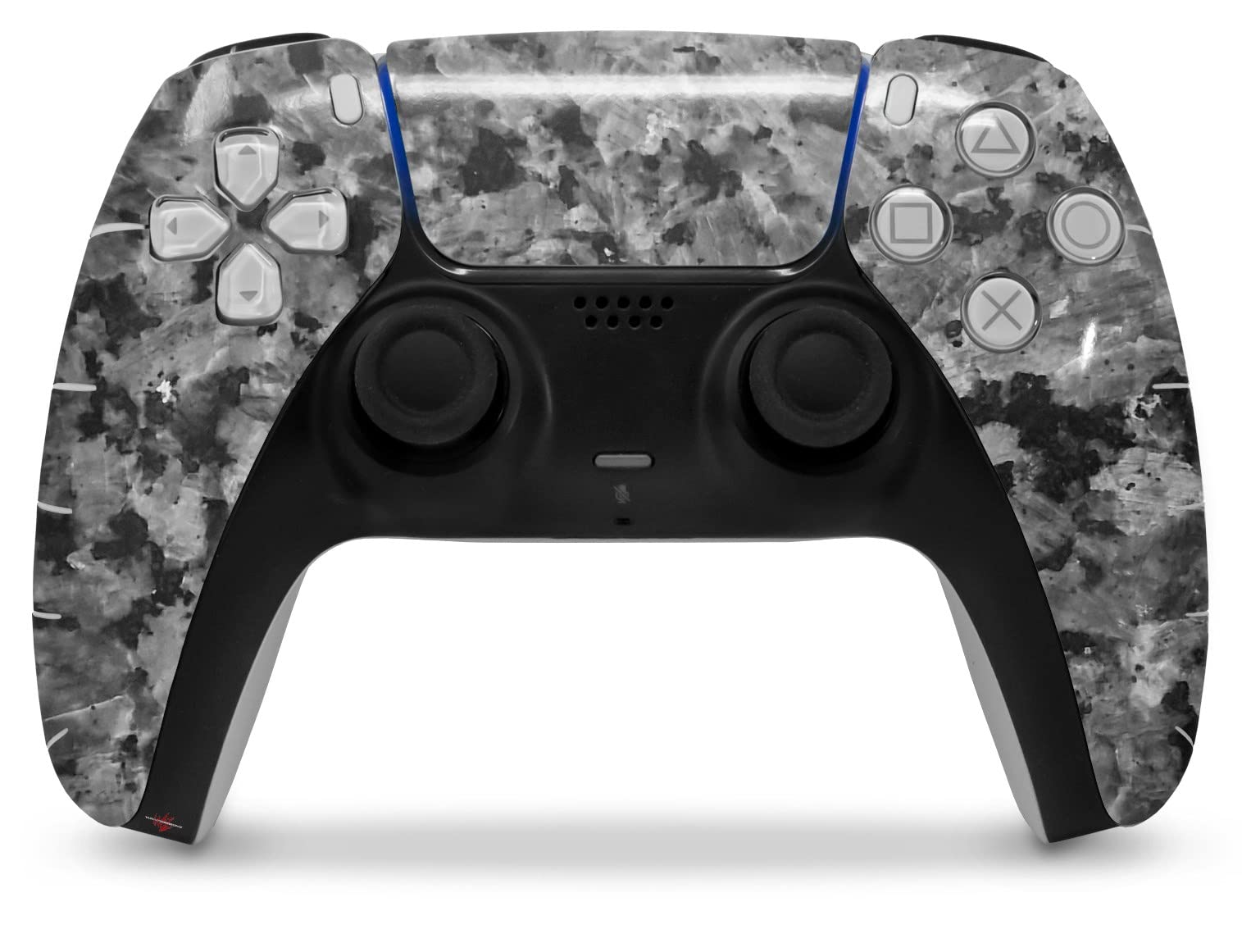 WraptorSkinz Skin Wrap compatible with Sony PS5 DualSense Controller Marble Granite 02 Speckled Black Gray (CONTROLLER NOT INCLUDED)