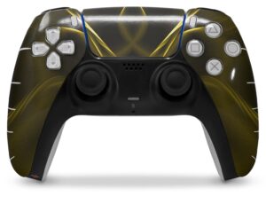 wraptorskinz skin wrap compatible with sony ps5 dualsense controller abstract 01 yellow (controller not included)