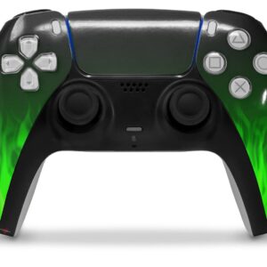 WraptorSkinz Skin Wrap compatible with Sony PS5 DualSense Controller Fire Green (CONTROLLER NOT INCLUDED)