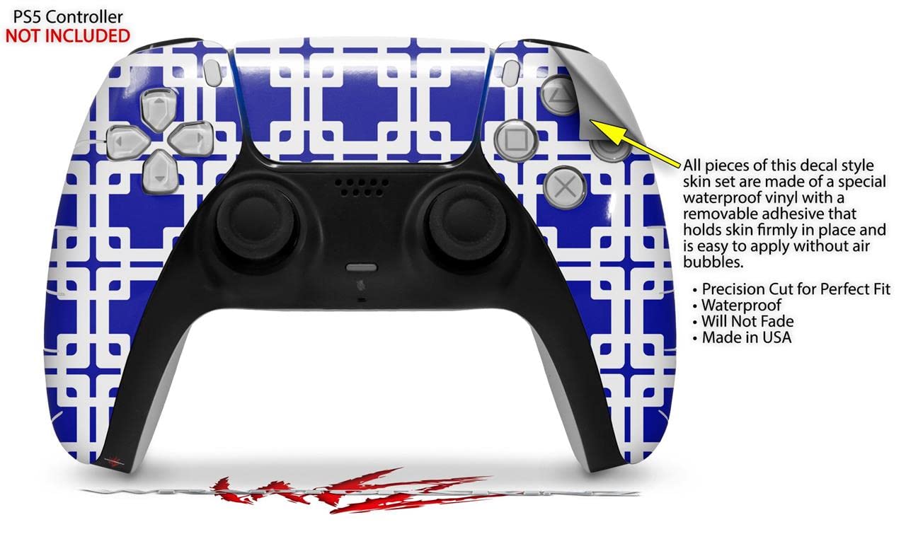 WraptorSkinz Skin Wrap compatible with Sony PS5 DualSense Controller Boxed Royal Blue (CONTROLLER NOT INCLUDED)