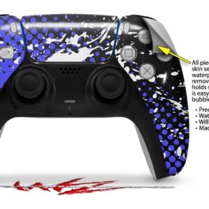 WraptorSkinz Skin Wrap compatible with Sony PS5 DualSense Controller Halftone Splatter White Blue (CONTROLLER NOT INCLUDED)