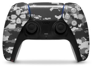 wraptorskinz skin wrap compatible with sony ps5 dualsense controller wraptorcamo digital camo gray (controller not included)