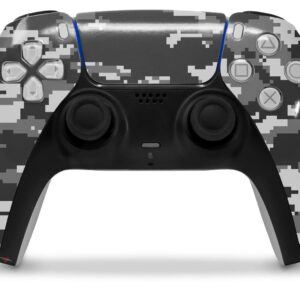 WraptorSkinz Skin Wrap compatible with Sony PS5 DualSense Controller WraptorCamo Digital Camo Gray (CONTROLLER NOT INCLUDED)