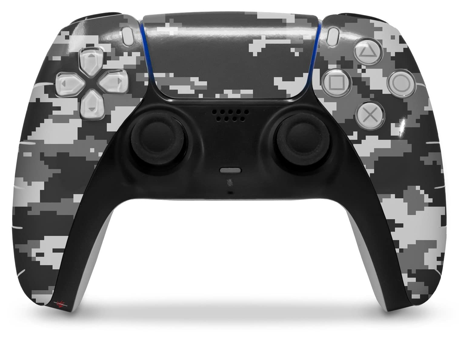 WraptorSkinz Skin Wrap compatible with Sony PS5 DualSense Controller WraptorCamo Digital Camo Gray (CONTROLLER NOT INCLUDED)