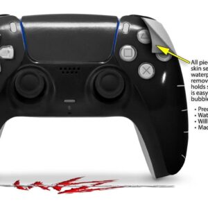 WraptorSkinz Skin Wrap compatible with Sony PS5 DualSense Controller Solids Collection Color Black (CONTROLLER NOT INCLUDED)