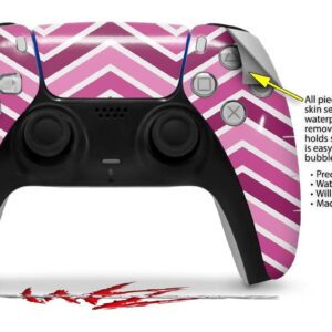 WraptorSkinz Skin Wrap compatible with Sony PS5 DualSense Controller Zig Zag Pinks (CONTROLLER NOT INCLUDED)