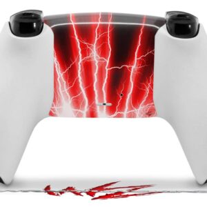 WraptorSkinz Skin Wrap compatible with Sony PS5 DualSense Controller Lightning Red (CONTROLLER NOT INCLUDED)