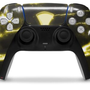 WraptorSkinz Skin Wrap compatible with Sony PS5 DualSense Controller Radioactive Yellow (CONTROLLER NOT INCLUDED)