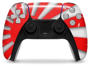 wraptorskinz skin wrap compatible with sony ps5 dualsense controller rising sun japanese flag red (controller not included)