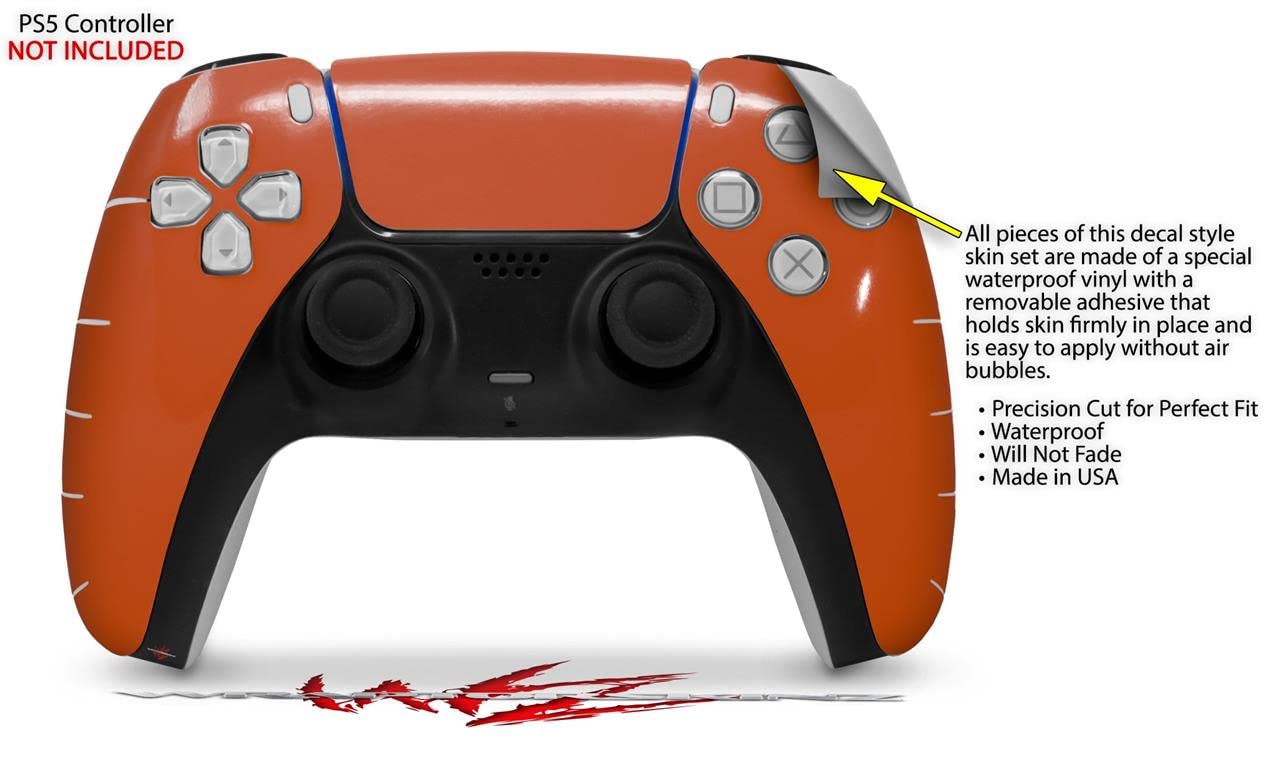 WraptorSkinz Skin Wrap compatible with Sony PS5 DualSense Controller Solids Collection Burnt Orange (CONTROLLER NOT INCLUDED)