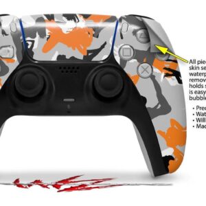 WraptorSkinz Skin Wrap compatible with Sony PS5 DualSense Controller Sexy Girl Silhouette Camo Orange (CONTROLLER NOT INCLUDED)