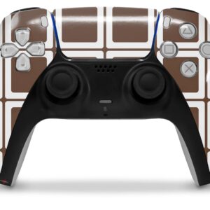 WraptorSkinz Skin Wrap compatible with Sony PS5 DualSense Controller Squared Chocolate Brown (CONTROLLER NOT INCLUDED)