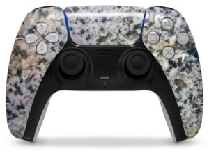 wraptorskinz skin wrap compatible with sony ps5 dualsense controller marble granite 01 speckled (controller not included)