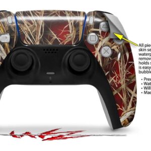 WraptorSkinz Skin Wrap compatible with Sony PS5 DualSense Controller WraptorCamo Grassy Marsh Camo Red (CONTROLLER NOT INCLUDED)