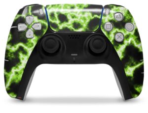 wraptorskinz skin wrap compatible with sony ps5 dualsense controller electrify green (controller not included)