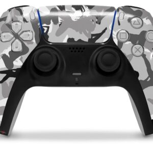 WraptorSkinz Skin Wrap compatible with Sony PS5 DualSense Controller Sexy Girl Silhouette Camo Gray (CONTROLLER NOT INCLUDED)