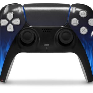 WraptorSkinz Skin Wrap compatible with Sony PS5 DualSense Controller Fire Blue (CONTROLLER NOT INCLUDED)