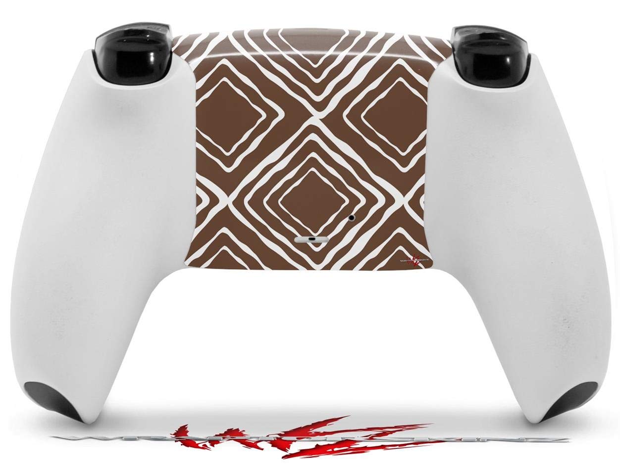 WraptorSkinz Skin Wrap compatible with Sony PS5 DualSense Controller Wavey Chocolate Brown (CONTROLLER NOT INCLUDED)