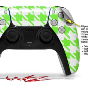 WraptorSkinz Skin Wrap compatible with Sony PS5 DualSense Controller Houndstooth Neon Lime Green (CONTROLLER NOT INCLUDED)