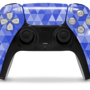 WraptorSkinz Skin Wrap compatible with Sony PS5 DualSense Controller Triangle Mosaic Blue (CONTROLLER NOT INCLUDED)