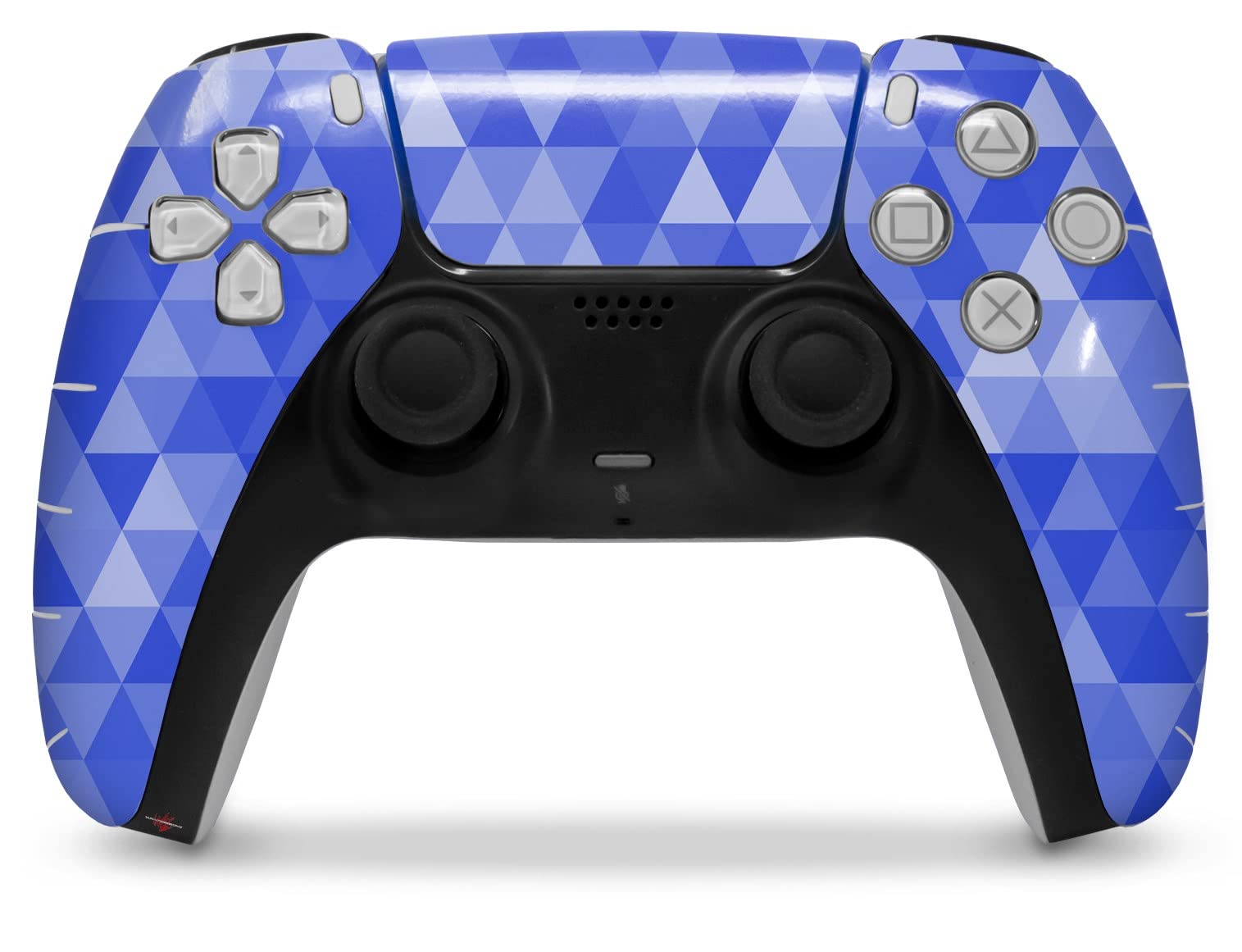 WraptorSkinz Skin Wrap compatible with Sony PS5 DualSense Controller Triangle Mosaic Blue (CONTROLLER NOT INCLUDED)