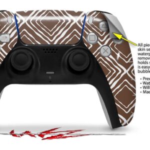 WraptorSkinz Skin Wrap compatible with Sony PS5 DualSense Controller Wavey Chocolate Brown (CONTROLLER NOT INCLUDED)