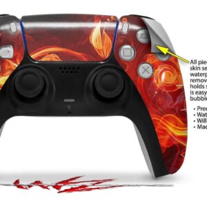 WraptorSkinz Skin Wrap compatible with Sony PS5 DualSense Controller Fire Flower (CONTROLLER NOT INCLUDED)